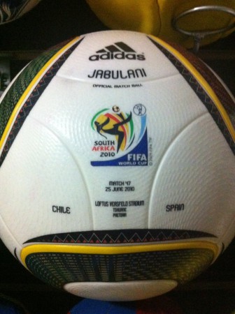 Jabulani Match Ball CHILE vs ESPAÑA SUDAFRICA 2010 (utilizada en partido)